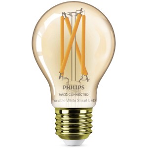 Philips Smart LED Leuchtmittel E27 Filament Amber, Standardform. Smarte Lampe für stimmungsvolles Licht.