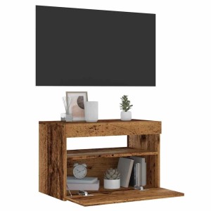 vidaXL TV-Schrank mit LED-Leuchten Altholz-Optik 60x35x40 cm 856309