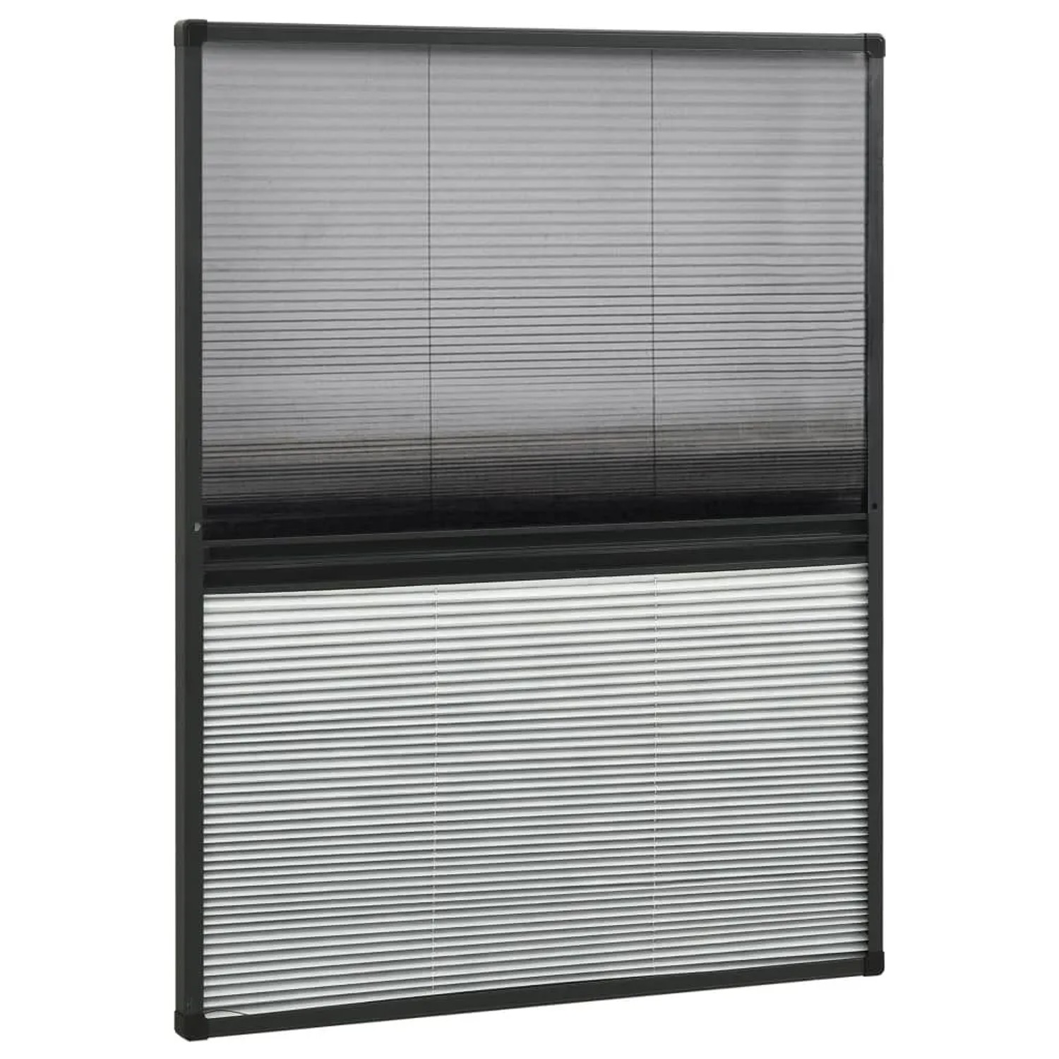 vidaXL Insektenschutz-Plissee für Fenster Alu 80x100 cm mit Jalousie 148683