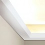 Weiße ORAC DECOR C357 LUXXUS Zierleiste für indirekte Beleuchtung, 8 Stück im Set.
