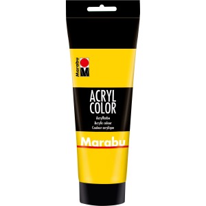 Tube Marabu Acryl Color, 225 ml, Gelb. Acrylfarbe für Künstler und Hobbybastler.