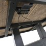 Detailansicht des Siena Garden Gartentisch Talina mit Keramikplatte und Aluminiumgestell.