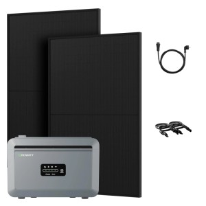 Growatt Balkonkraftwerk Set NEXA 2000 Speicher 2048 Wh mit 2x 450 W Bifazial Glas-Glas Solarmodul