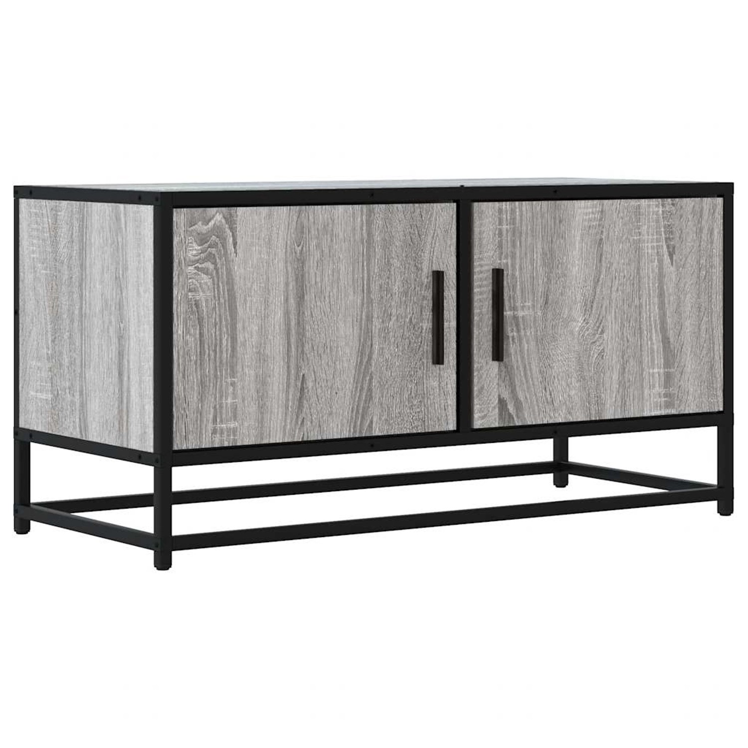 vidaXL TV-Schrank Grau Sonoma 80x34,5x40 cm Holzwerkstoff und Metall 848827 günstig online kaufen