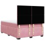 Rosa vidaXL Boxspringbett 160x200 cm mit Matratze und Kopfteil.