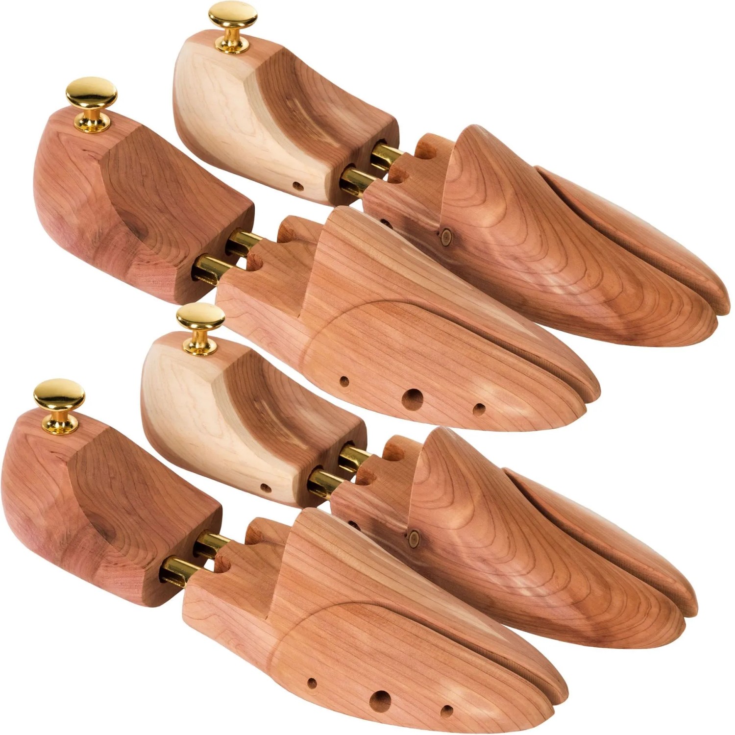 Tectake 2 Paar Schuhspanner Aus Zedernholz Für Damen Und Herrenschuhe 28 X 9 X 8 Cm Braun
