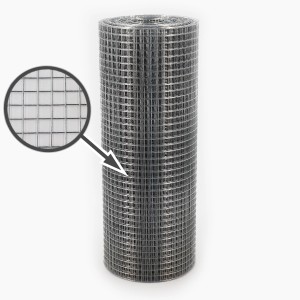 Aquagart Volierendraht, 50m Rolle, 25mm Maschen, verzinkter Draht für Zaunbau & Sichtschutz.