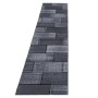 Ayyildiz Kurzflorteppich Plus, schwarz, 80x150 cm, mit modernem Steinmuster.