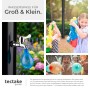 Tectake Solardusche Tinto: Gartendusche mit Wasserhahn und spielenden Kindern.