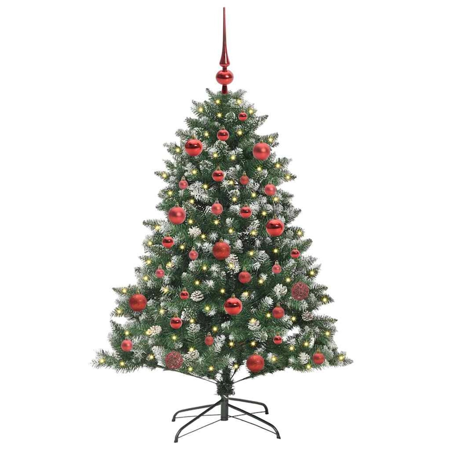 vidaXL Künstlicher Weihnachtsbaum mit 150 LEDs Grün 105 x 105 x 150 cm 3395221