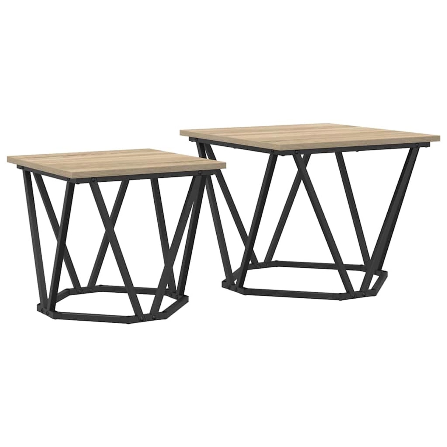 vidaXL Beistelltisch-Set 2 Stk Sonoma Eiche 50 x 50 x 40 cm 868268 günstig online kaufen