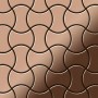 Mosaikfliese aus Kupfer, gewalzt, im Retro-Design. Paket mit 10 Matten.
