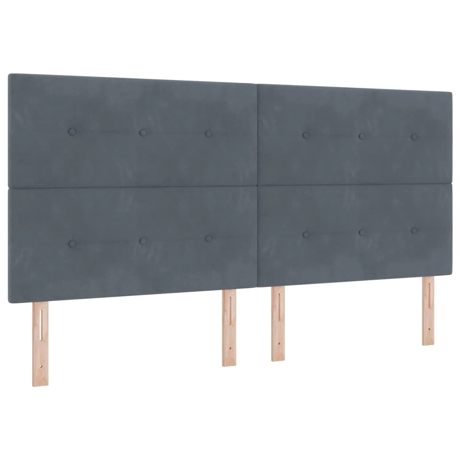vidaXL LED Kopfteil mit LED-Lichtleisten Grau 200 cm Polyester 3338470