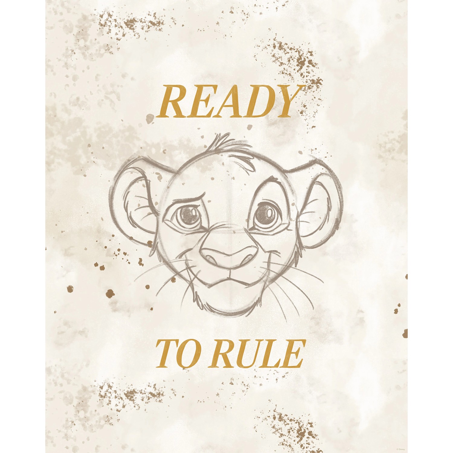 Komar Wandbild Disney The Lion King Ready to Rule 40 cm x 50 cm Beige günstig online kaufen