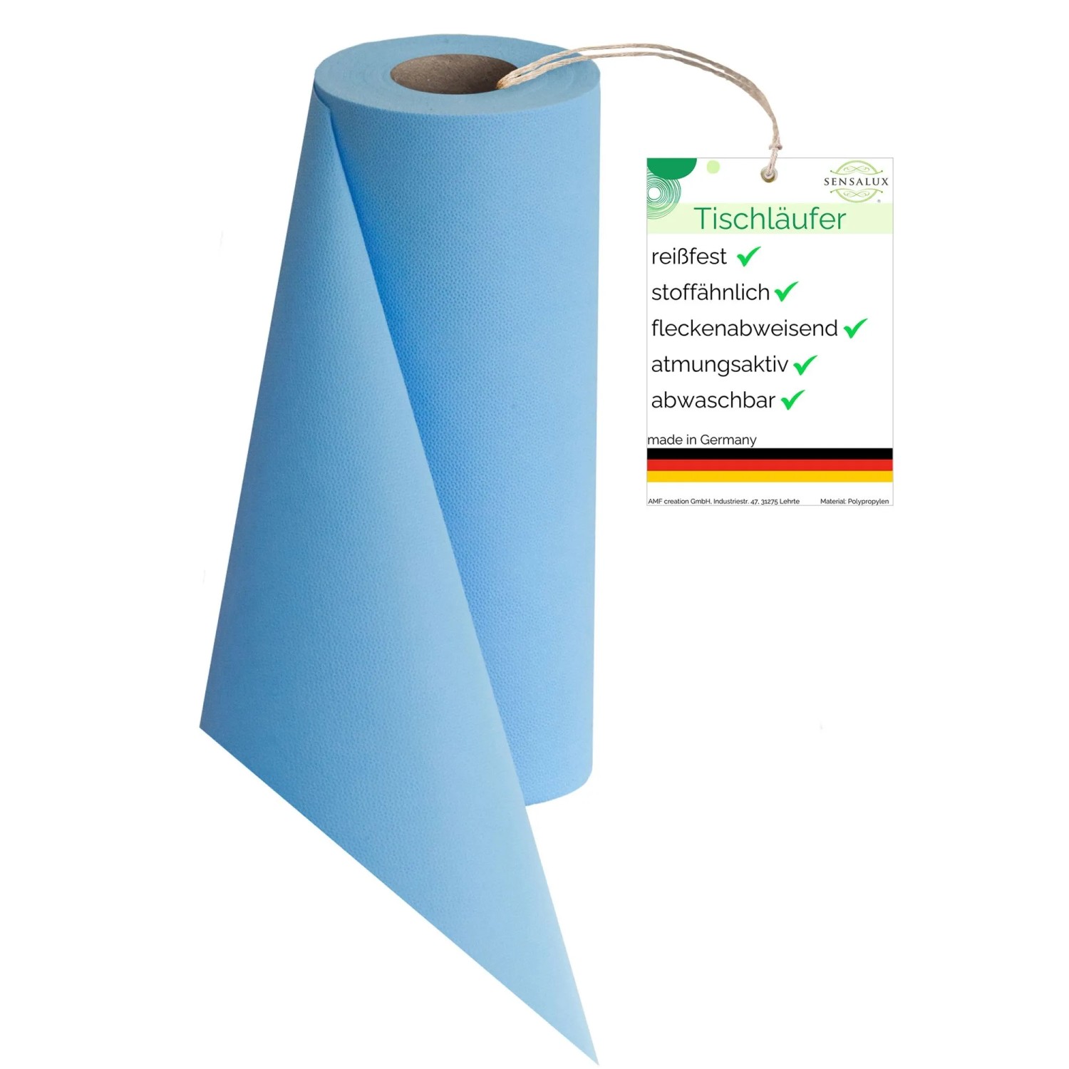 Sensalux Vlies-Tischläufer 50 cm x 25 m Hellblau