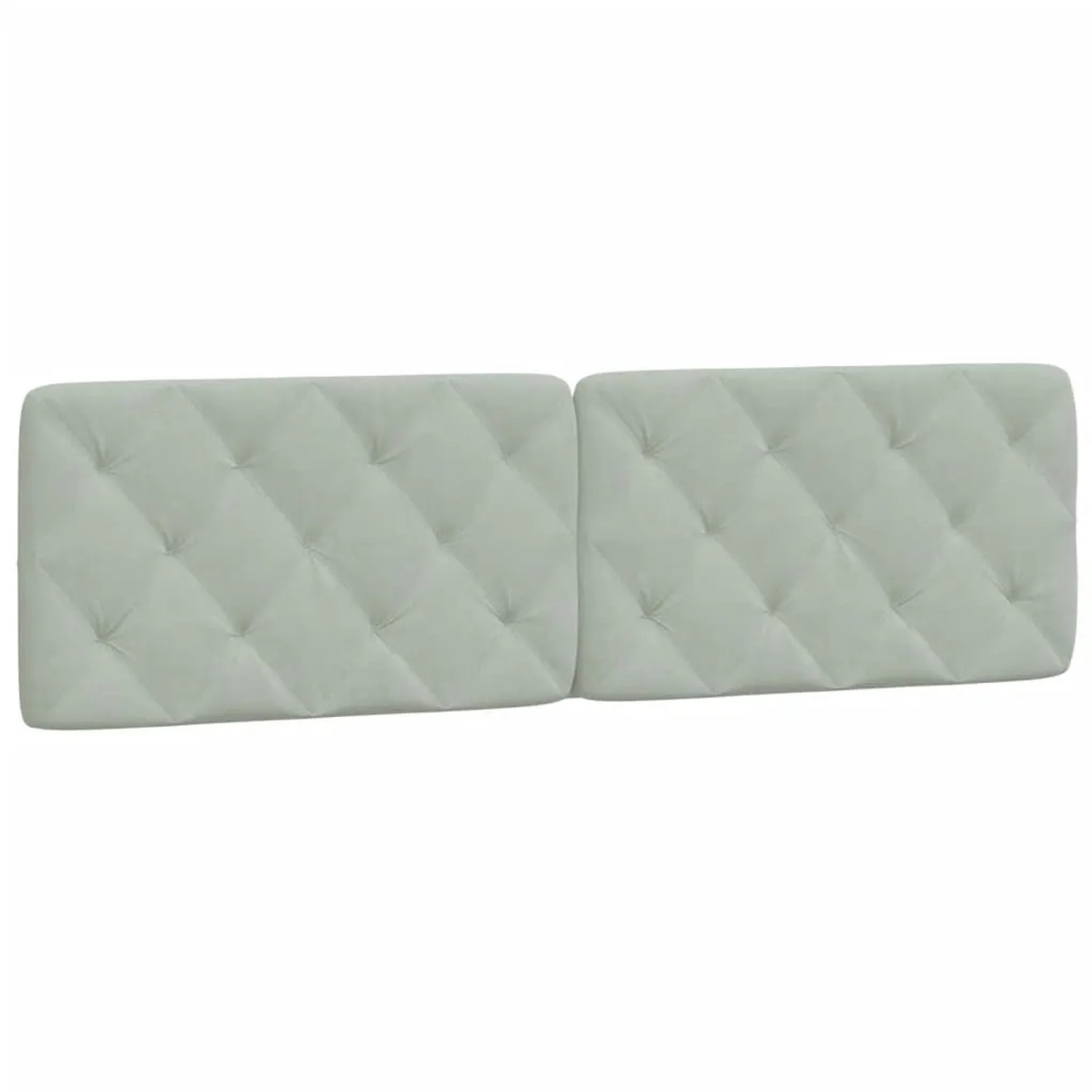 vidaXL Kopfteil-Kissen Hellgrau 183 cm Samt 374745