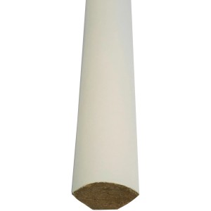 Weißer Viertelstab, foliert, 12 mm, Länge 2500 mm, für Wandabschlüsse.