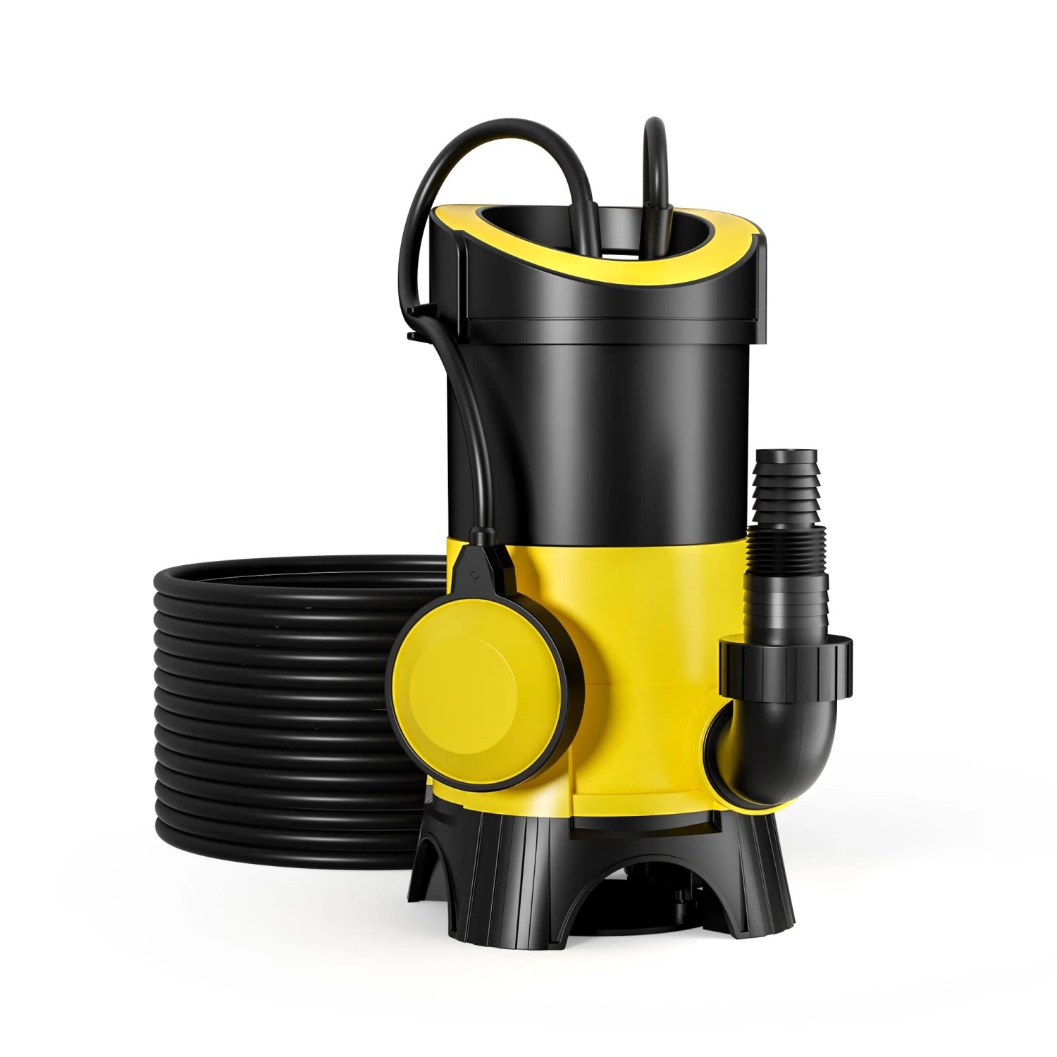 Wiltec Schmutzwasserpumpe 7500L/H 400W Abwasserpumpe Tauchpumpe Fäkalienpumpe Baupumpe