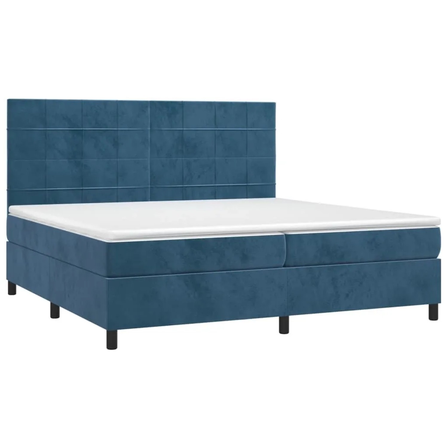 vidaXL Boxspringbett mit Matratze Dunkelblau 200x200 cm Samt 3143047 günstig online kaufen