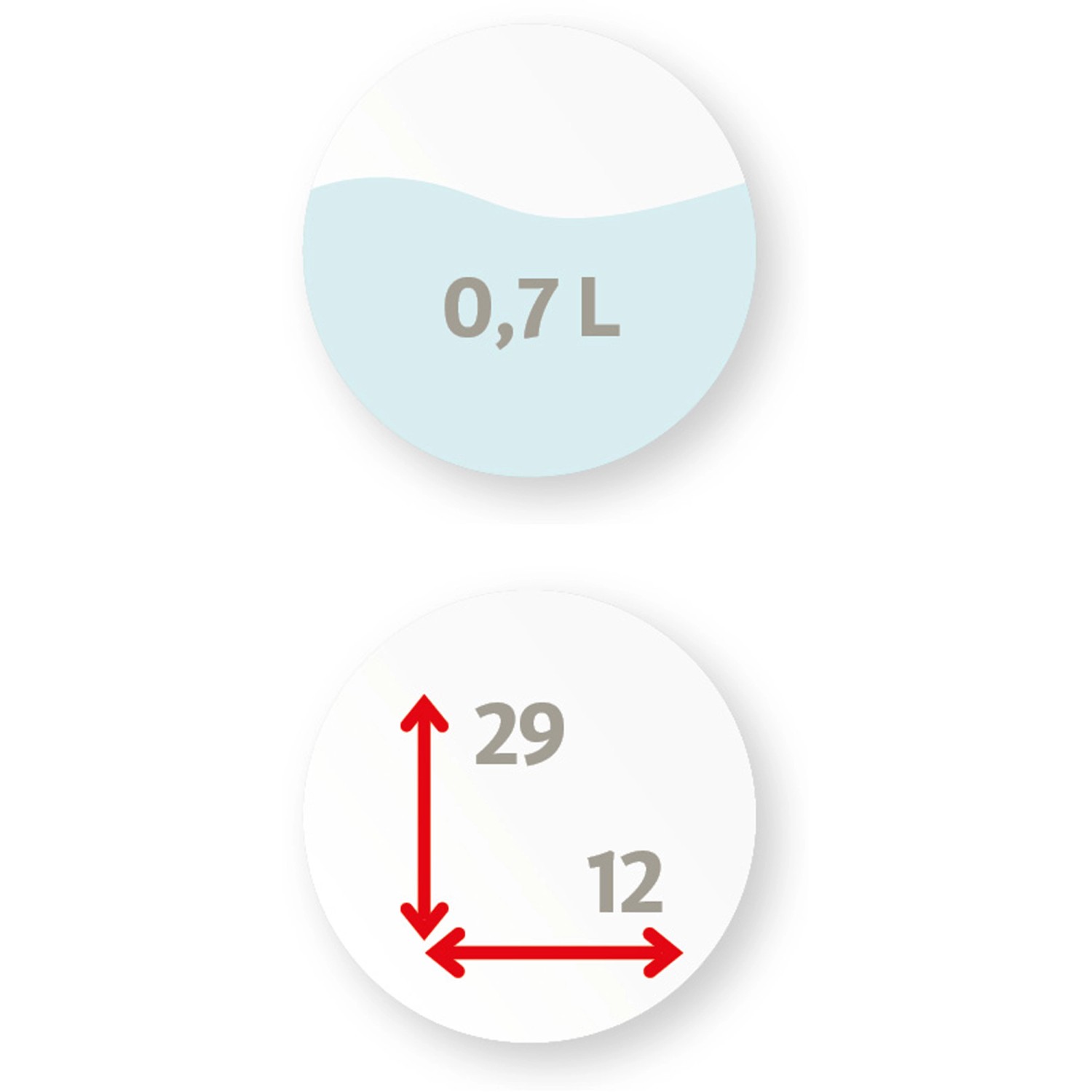 Scheurich Smilla Blumensprüher: Füllmenge 0,7 l, Maße 29 x 12 cm.