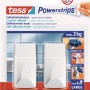 Tesa Selbstklebehaken, 2er-Set mit Powerstrips Large, für einfache Montage ohne Bohren.