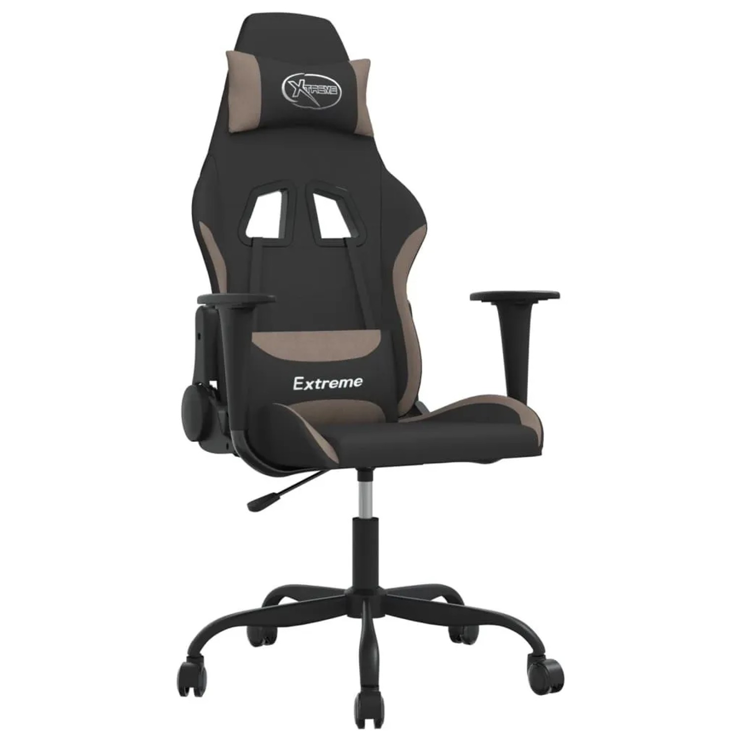 vidaXL Gaming-Stuhl Schwarz und Taupe Stoff 3143713 günstig online kaufen