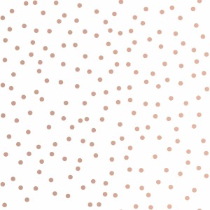 Vliestapete mit Konfetti in Roségold für Wandgestaltung.