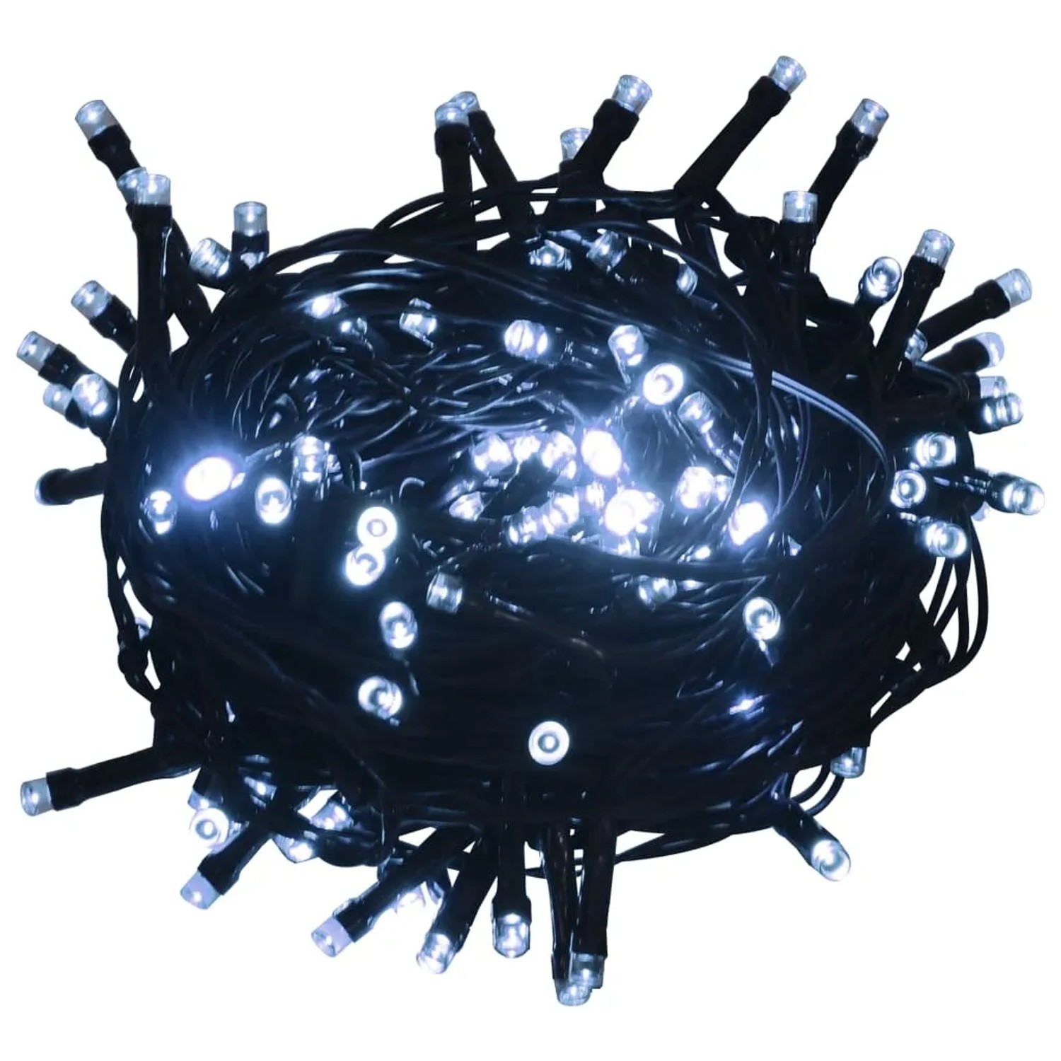 vidaXL Lichterkette 1000 LEDs Indoor und Outdoor IP44 100 m Kaltweiß 50697