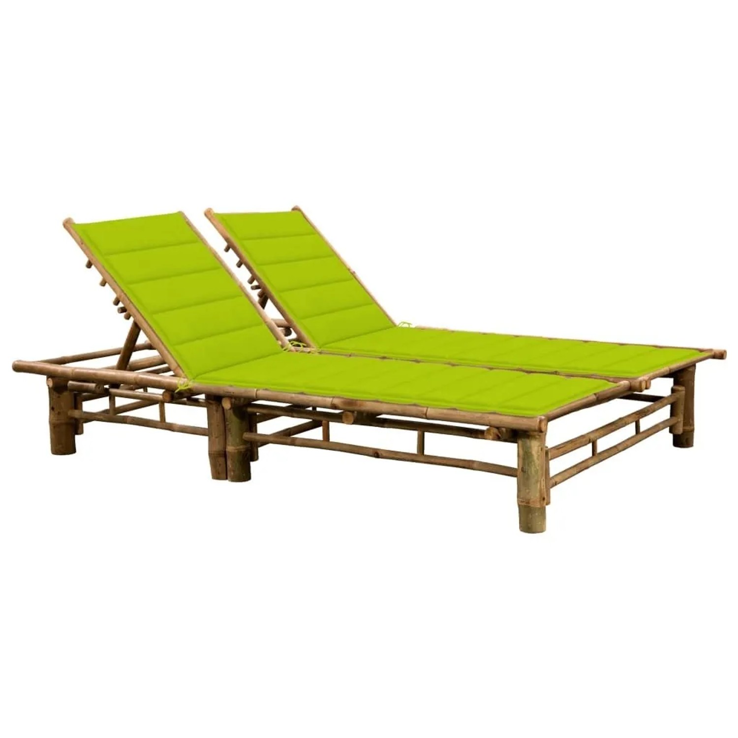 Furnicato Sonnenliege Bambus 200 X 130 X 24 87 Cm Hellgrün