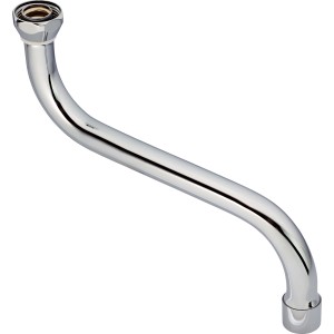 S-Auslauf, 200 mm, Chrom, für Waschtisch- und Küchenarmaturen.