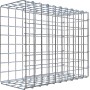 Gabiona Anbaukorb Typ 2, 40x50x20cm, Maschenweite 5x5cm, Drahtgitter, galvanbeschichtet.