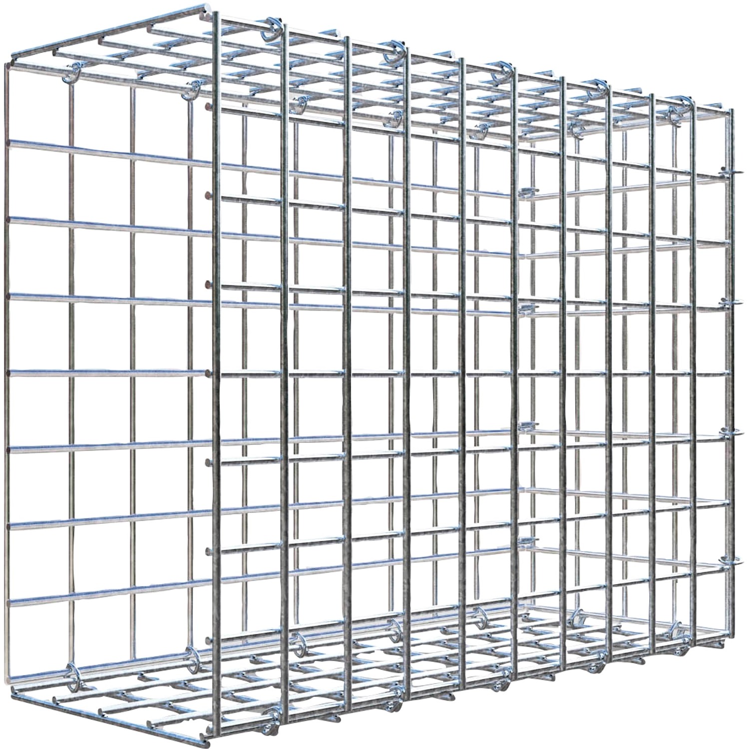 Gabiona C-Ring-Gabione-Anbaukorb Typ 2 40 x 50 x 20 cm Maschenw 5 x 5 cm