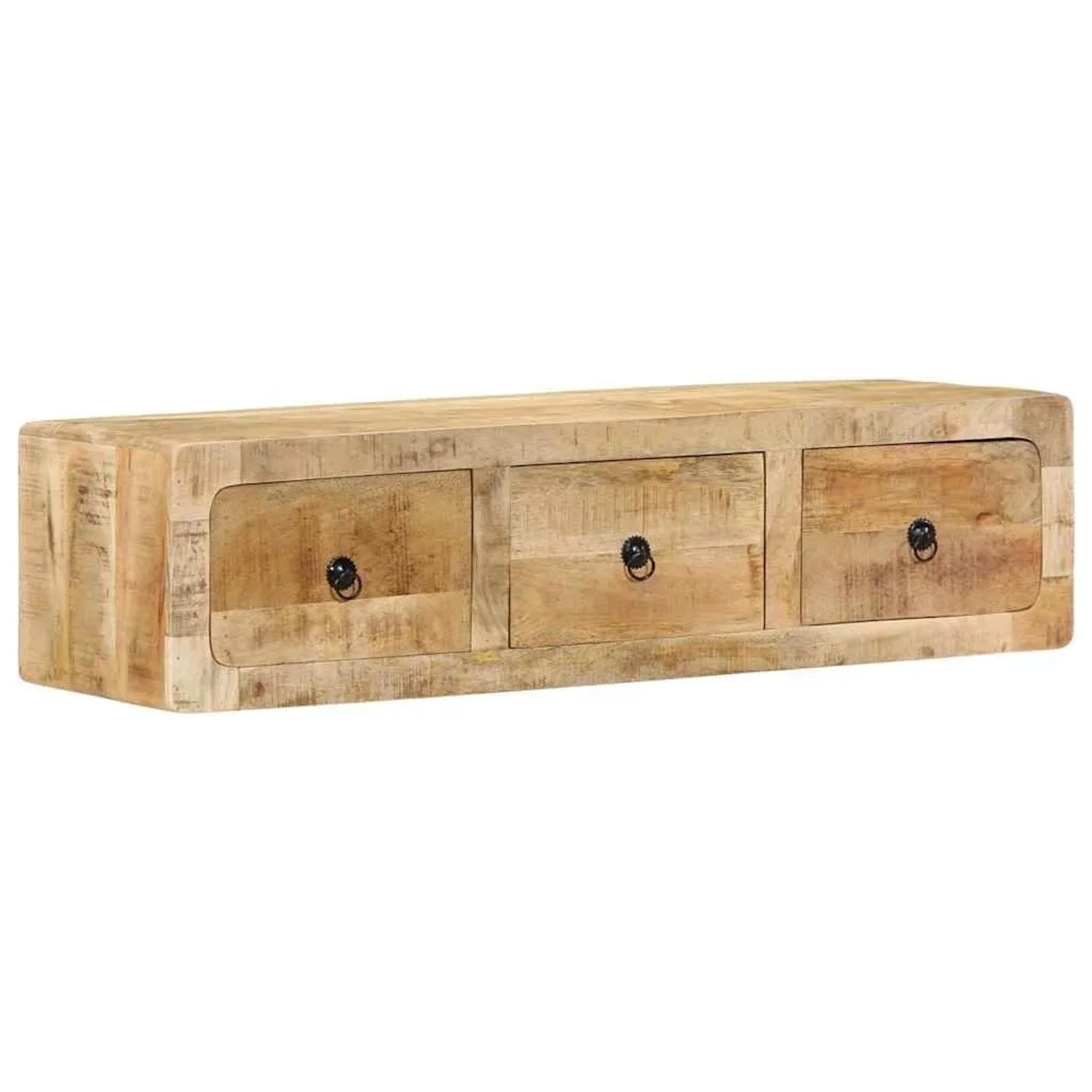 vidaXL TV-Wandschrank 100x32x25 cm Raues Massivholz Mango 4104527