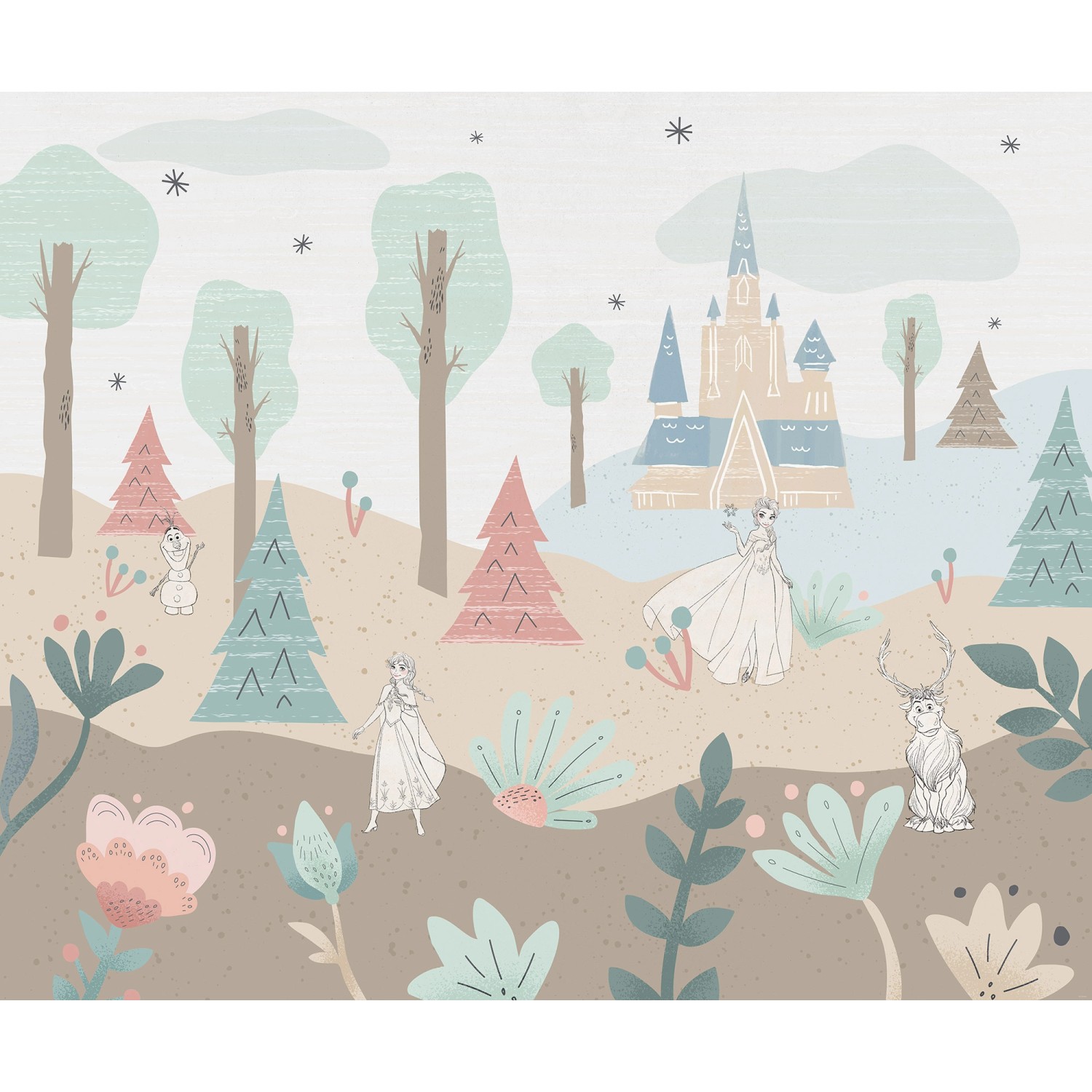 Komar Vlies Fototapete Disney Frozen Castle Playground Bunt günstig online kaufen