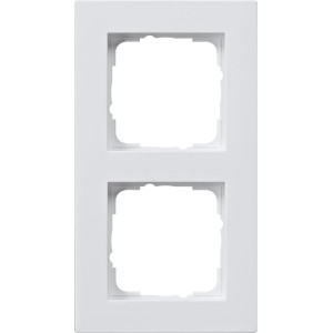 Gira Abdeckrahmen 2-fach, Serie E2, reinweiß glänzend für Schalter und Steckdosen.