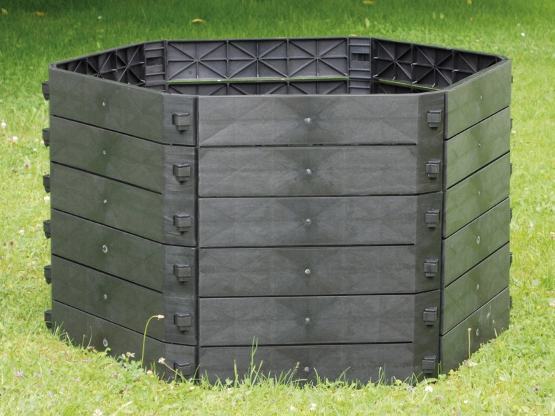 KHW Komposter-Aufbausatz SK 250 l 130 x 25 cm Anthrazit