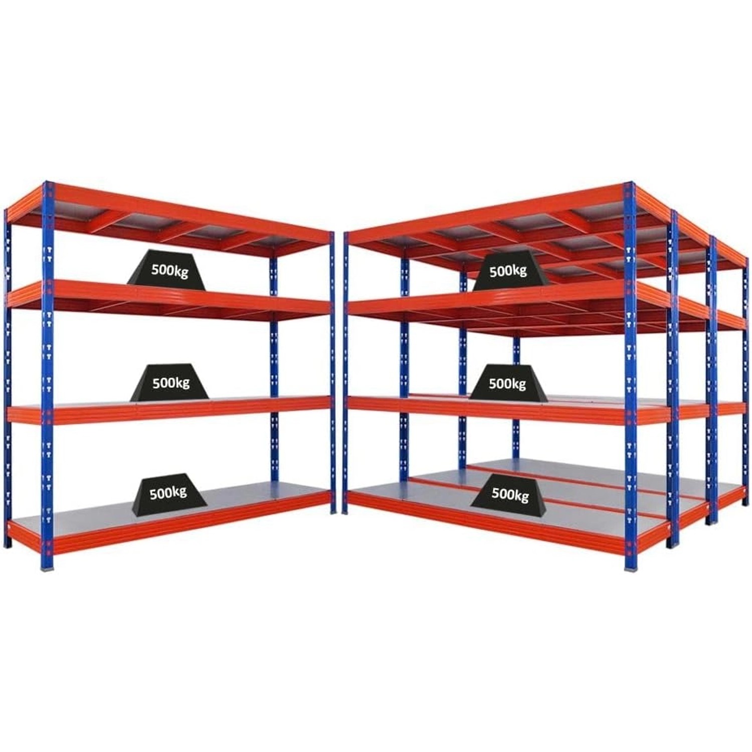 PROREGAL Mega Deal 4x Profi Schwerlastregal Rhino HxBxT 180x200x60cm 4 Stah günstig online kaufen