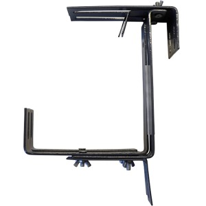 Anthrazitfarbener Siena Garden Blumenkastenhalter Gigant, verstellbar für Geländer.