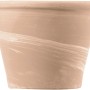 Deroma Pflanztopf Vasum Duo, Ø 21cm, weiß gestreift. Klassischer Terrakottatopf für den Außenbereich.
