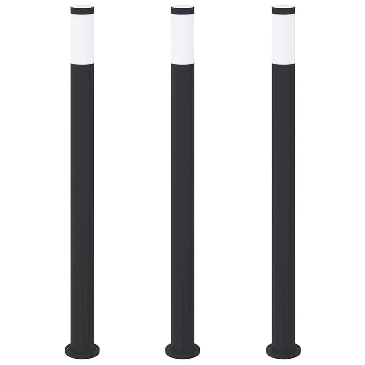 vidaXL Pollerleuchten 3er 110 cm Edelstahl IP44 4006028