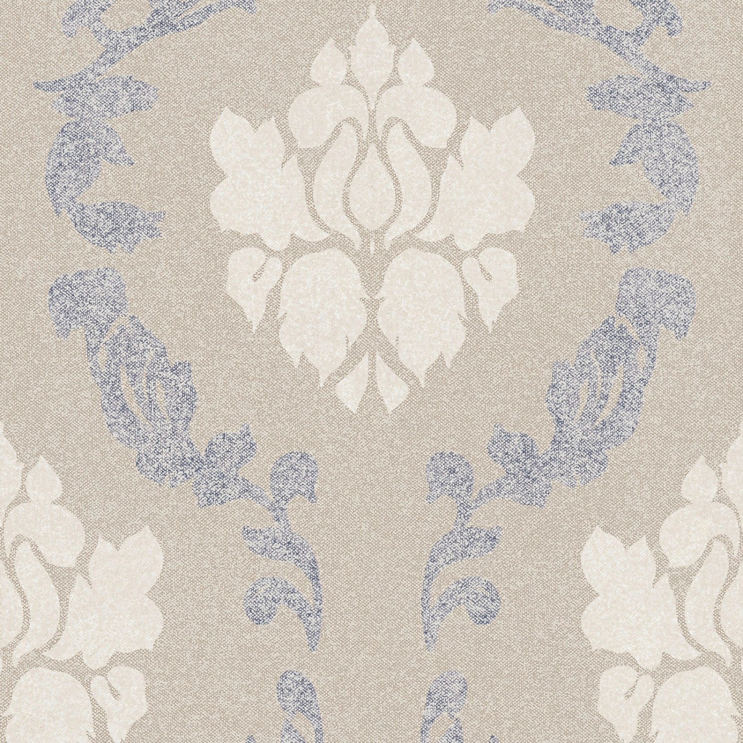 Bricoflor Barock Tapete in Textil Optik Ornament Vliestapete in Grau Beige günstig online kaufen