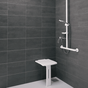 Delabie Duschsitz BASIC+ hochklappbar mit Fuß