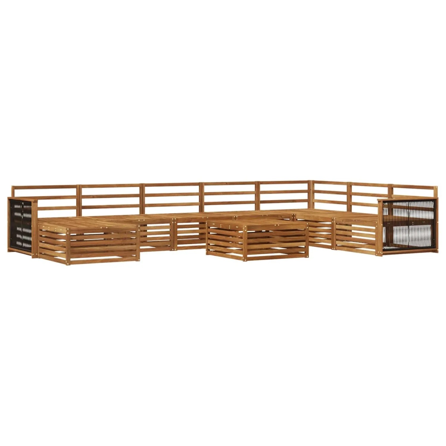 vidaXL Outdoor-Sofagarnitur 9 Stk Natur Massivholz Akazie 3383742