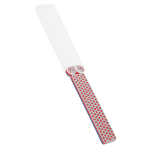 DMT Diafold Diamant-Taschenschleifstein, grob und fein, mit transparentem Griff.