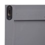 Rückansicht der graublauen MCW Wandgarderobe C89 im Shabby-Look mit Aufhängung.