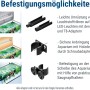 Tetra LightWave LED Set: Befestigungsadapter für T5/T8, Schraub- und Saugnapfhalter zur Aquarienbeleuchtung.