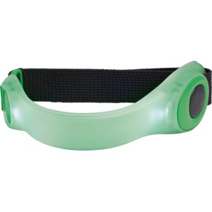 Grünes LED Armband für Outdoor-Aktivitäten wie Laufen und Radfahren.