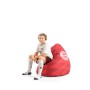 Roter Sitting Point Sitzsack BeanBag FCB VIP (220 l) mit Kind.