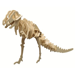 Pebaro Bausatz: Tyrannosaurus Rex aus Holz, 3D Puzzle für Kinder und Erwachsene.