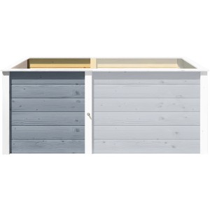 Weka Hochbeet Ergänzungssatz Modular, 69x69x71 cm, grau, aus Holz.
